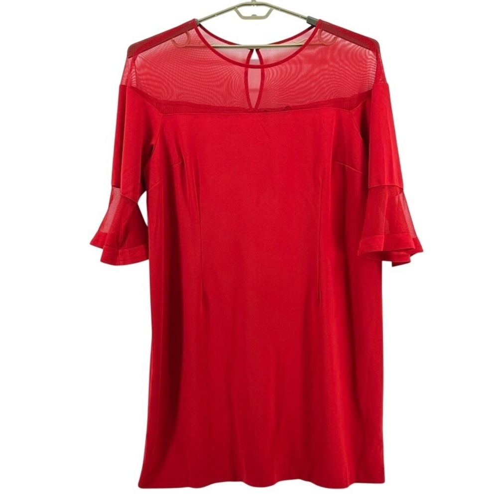 Lane Bryant‎ Red Womens Sz 26 Bell Sleeve Keyhole Neck Sheath Dress NEW W/TAGS!